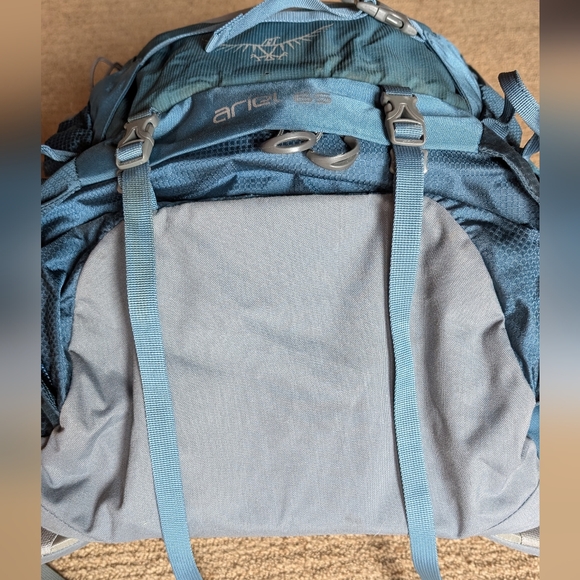 Osprey Women's Ariel 65L Backpack Deep Blue Grey Hiking Backpacking - Picture 13 of 16